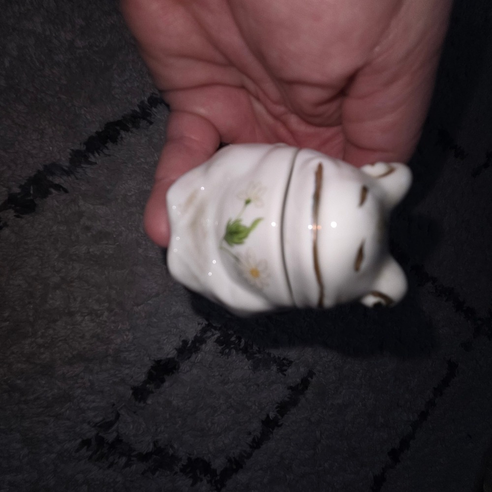 Frog Trinket‎ Box Ceramic Floral Decor Cottagecore Jewelry Holder made in Japan - Picture 7 of 9